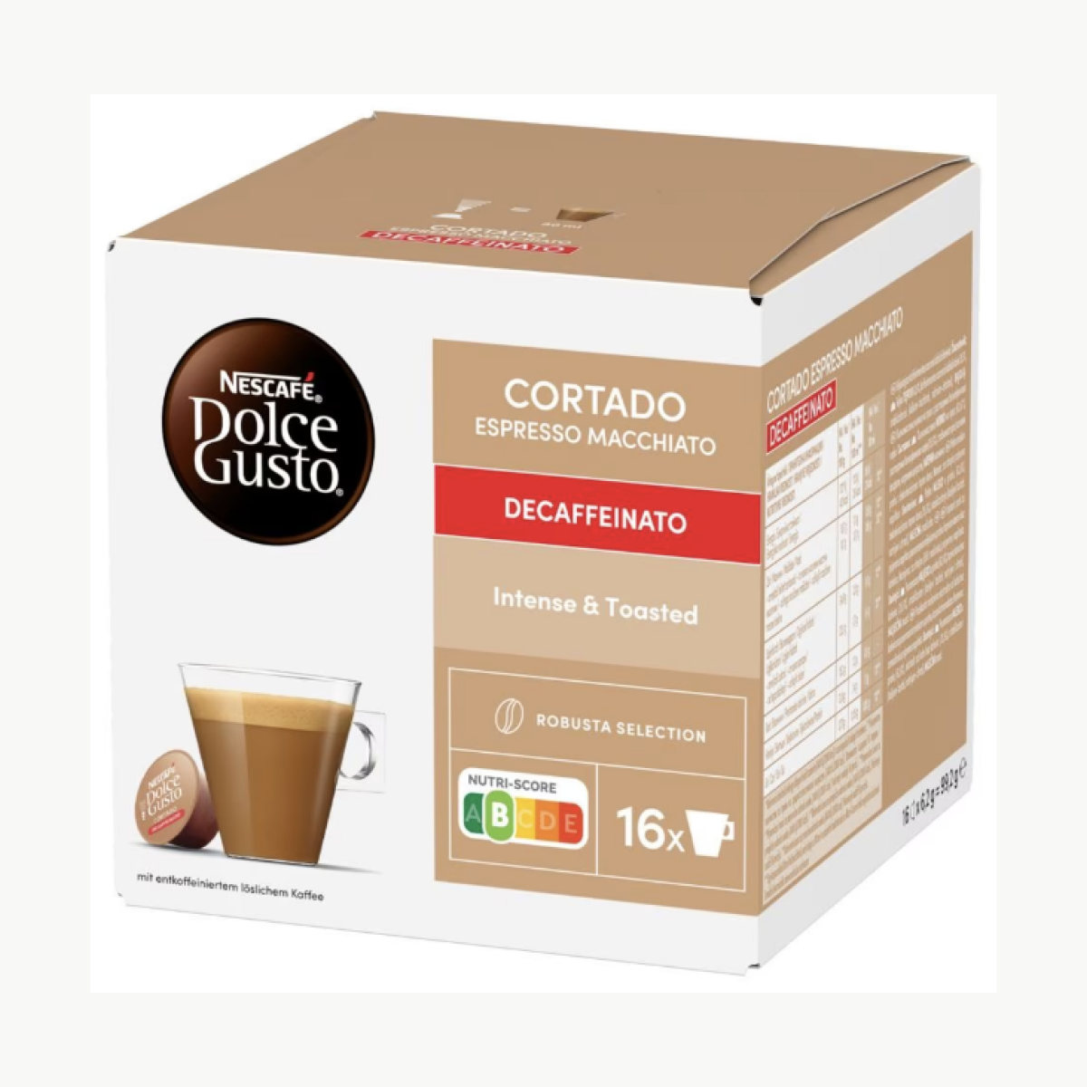 DG Cortado Espresso Macchiato DECAF 99.2 g Boxes in a carton- 3