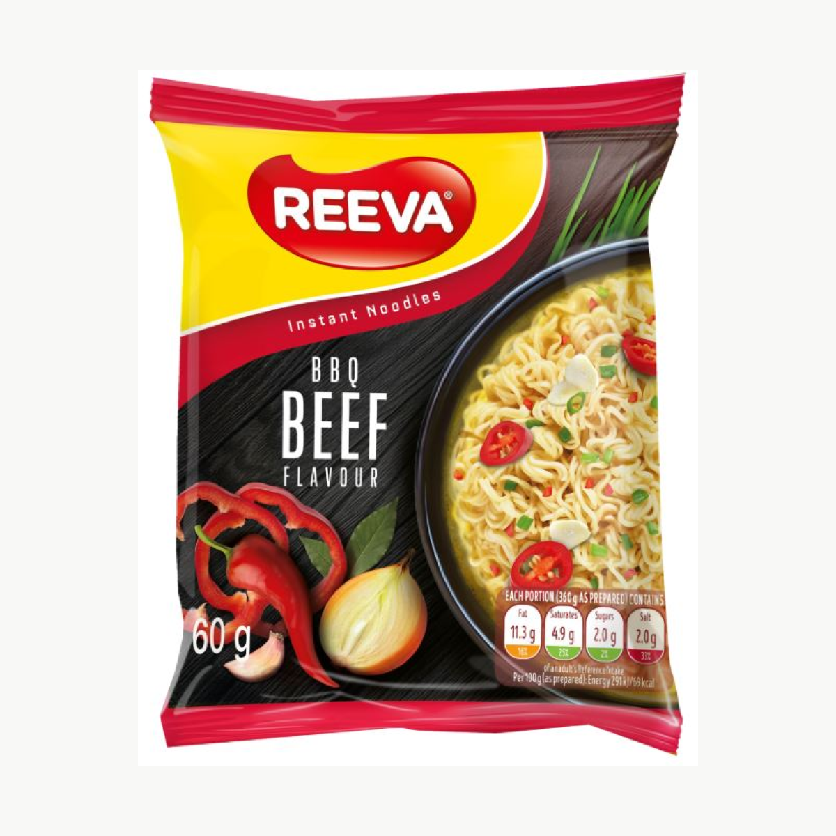 Reeva instant noodles exporter - Reeva BBQ Beef 60gr