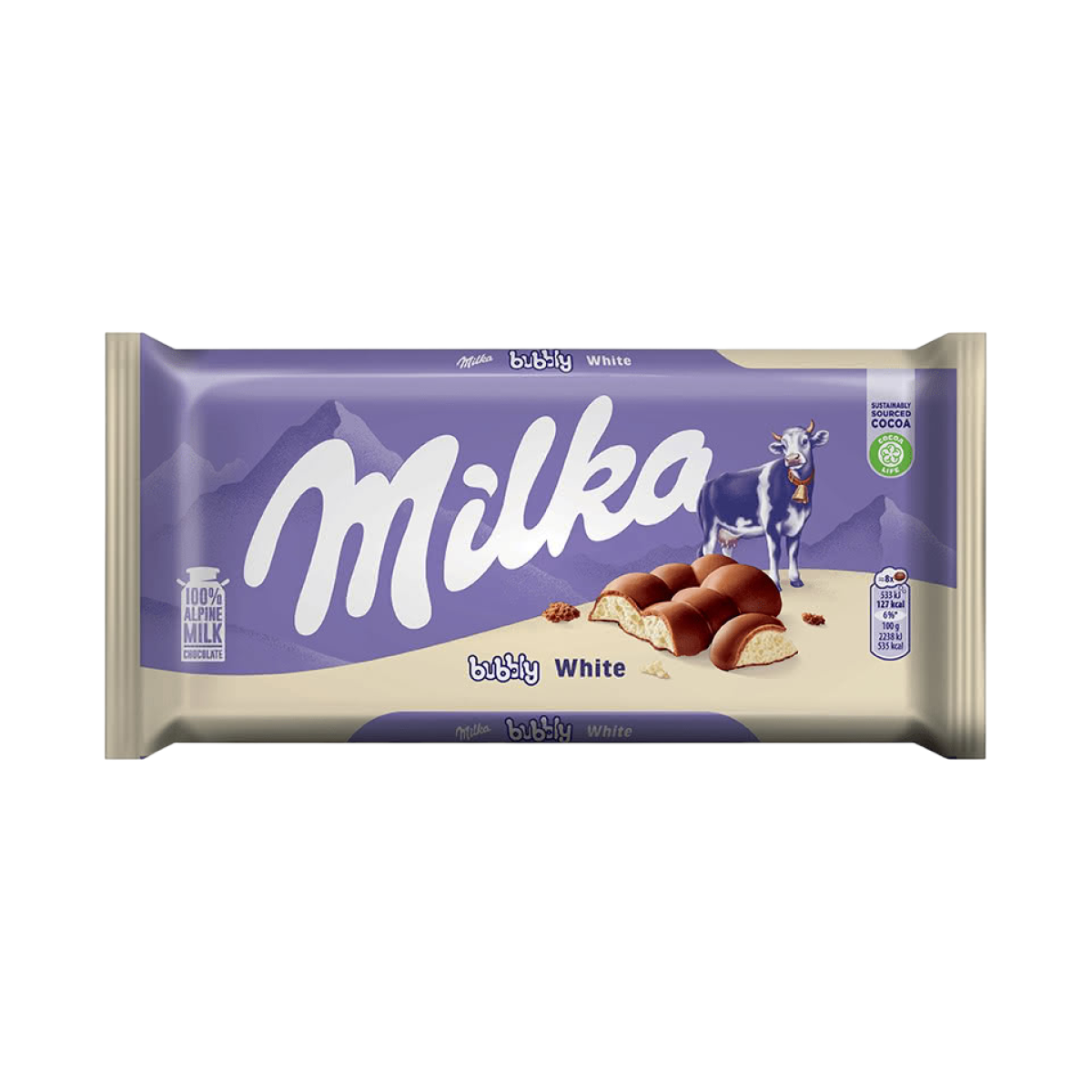 Milka Chocolate Bubbly White 95 gr