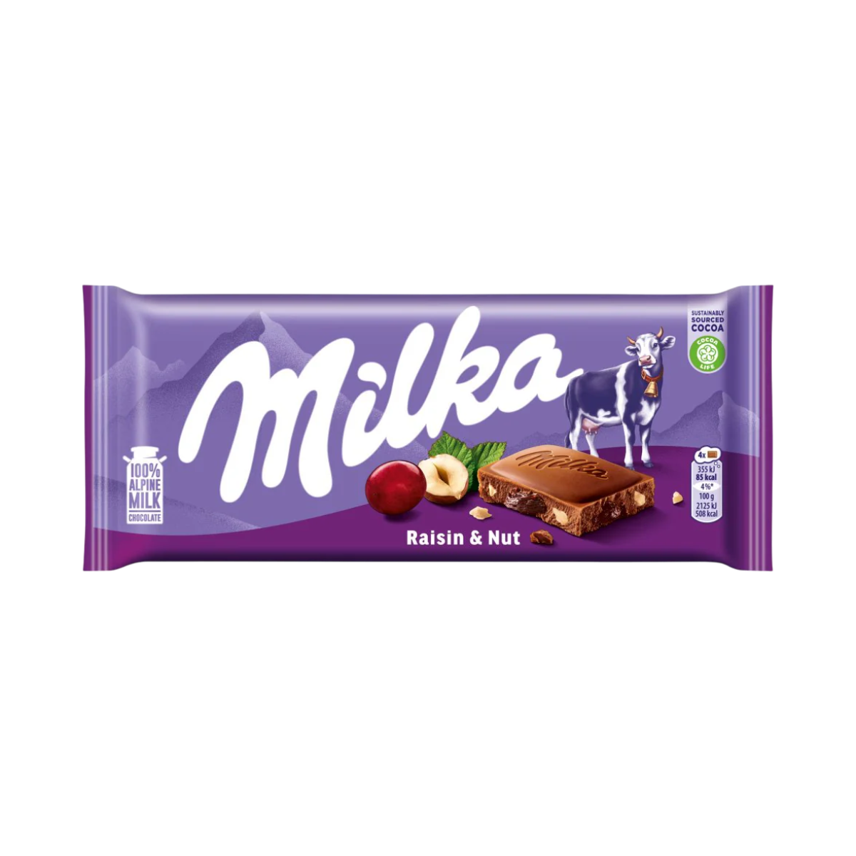Milka Chocolate Raisin&Nuts 90gr