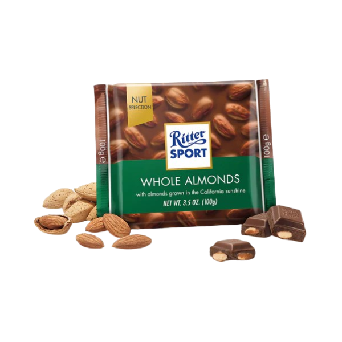 Ritter Sport Whole Almonds 100 g.