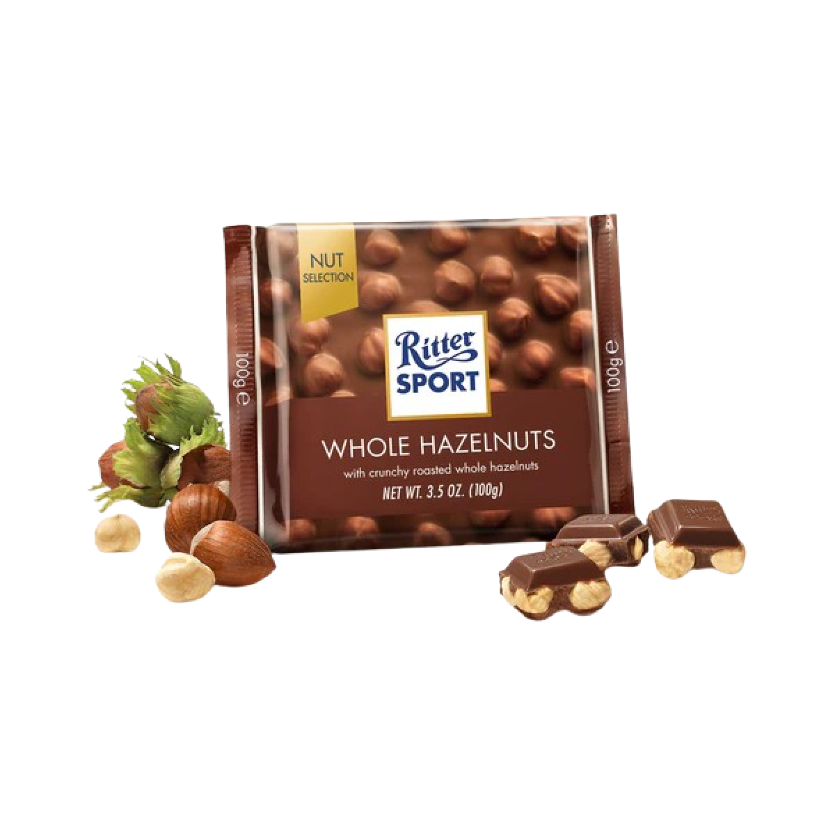 Ritter Sport wholesaler- Nut Selection- Whole Hazelnuts 100 g.